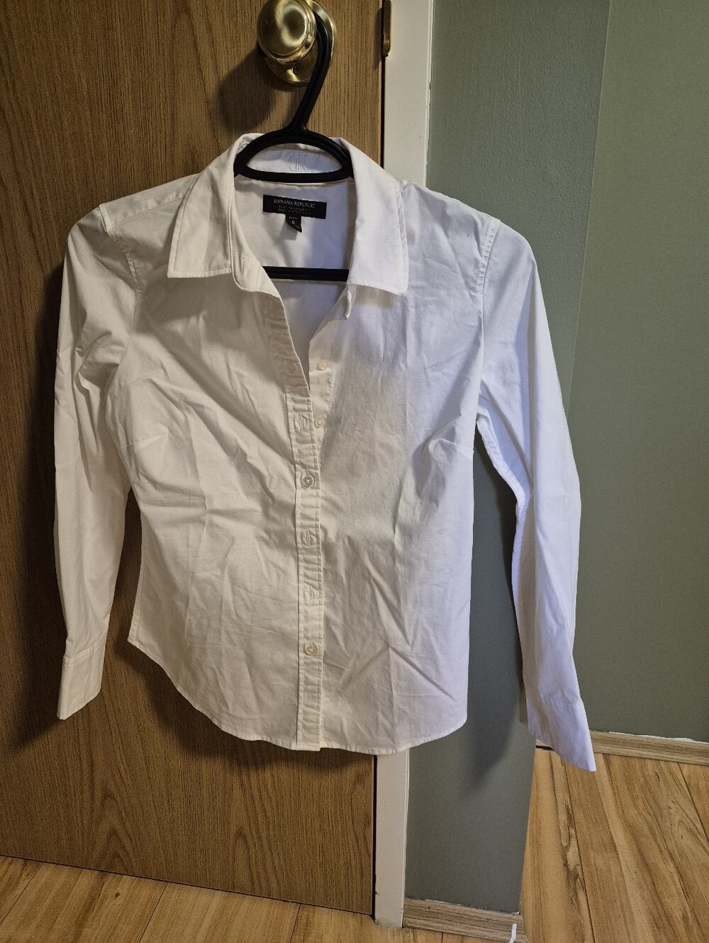 Banana Republic Riley's Crisp White Button-Down Shirt